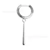 Pendientes Rectos de Aleación de Titanio F136 con Colgante de Gota de Agua con Cabeza de Serpiente de Aleación de Titanio Pendientes de Personalidad Clavos para Hélice Auricular