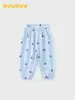 Pantalones Casuales de Tacto Fresco DUUDUU para Niños 2026 Verano Pantalones Largos de Algodón Puro Pantalones Anti-Mosquitos para Bebés Pantalones de Primavera y Otoño para Niños