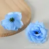 Flor Artificial de Rosa de Cinco Pétalos Cabeza de Flor Individual Flor de Seda Flor Falsa Boda DIY Accesorio para el Cabello Decoración Pasillo de Boda Pared de Flores Props