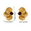 Brincos Europeus e Americanos de Aço Titânio que Não Desbotam para Mulheres, Brincos de Moda de Luxo Leve de Nicho Dourado, Grande Quantidade Disponível para Atacado