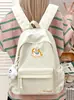 Mochila Estilo Coreano Harajuku para Estudiante de Preparatoria de Campus con Bordado de Caballo del Año Zodiacal, Mochila Casual Sencilla de Moda