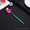 410 Portugal conjunto de 4 peças de talheres de aço inoxidável, garfo e colher, cabo reto, criativo, hotel ocidental, talheres, faca e garfo para bife
