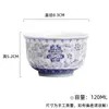 Taza Artesanal Tejida Azul y Blanco con Diseño de Rama y Patrón de Plata de las Dinastías Tang y Song, Taza Maestra Grande de Cerámica para Uso Doméstico, Taza de Té Pu'Er