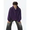 Sudadera con capucha de bloque de color para hombre, peso pesado, lavado a la arena, bordado vintage, nueva colección Otoño/Invierno 2026, chaqueta de tacto de alta gama, moderna