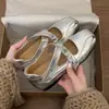Zapatos Mary Jane de Ballet con Tira Cruzada y Punta Redonda Retro para Mujer 2026 Verano Otoño Nuevos Casual Versátiles Planos de Corte Bajo Zapatos de una Sola Pieza