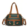 Bolsa Feminina 2026 Nova Bolsa de Ombro em Couro Macio Versátil Texturizada Bolsa Transversal Feminina Grande Capacidade Leve Bolsa de Mãe