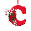 Nuevas decoraciones navideñas personalizables en inglés de 26 letras para la frontera, adornos para el árbol de Navidad, colgantes