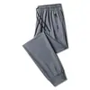 Pantalones Sueltos Casuales de Seda de Hielo de Secado Rápido para Hombre Elásticos Tallas Grandes Pantalones de Seda de Hielo de Comercio Exterior Pantalones de Verano Transpirables Elásticos