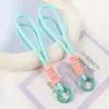 Novo Cordão Colorido Simples Tecido à Mão para Celular Chaveiro Cordão Combinação de Cores Corda para Celular Corda para Copo d'Água Atacado