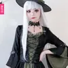 Peruca Branco Prateado Fantasia de Palhaço Cos Uniforme Tentação Peruca Cosplay Diabo Bruxa Vampiro Cabelo Longo