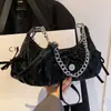 Bolso Elegante Sexy de Nicho para Mujer Nueva Moda Primavera y Verano 2024 Bolso Cuadrado Pequeño Versátil Bolso de Hombro Simple Casual