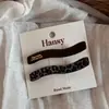 Pasador Coreano con Estampado de Leopardo, Pinza Lateral de Alta Gama y Exquisita, Pinza para Flequillo de Combinación de Colores, Pinza para el Cabello de la Frente, Accesorio para el Cabello