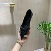 Zapatos de tacón alto con punta abierta para mujer, novedad de verano 2024, de piel suave y con tacón bajo y puntiagudo.