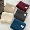 Bufanda de Punto Roja para Mujer en Invierno Estilo Coreano Versátil Color Sólido a Prueba de Frío y Cálida Bufanda de Lana Estilo Pareja Protector de Cuello Bufanda