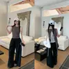 Encanto de EncajeCamiseta sin Mangas de Malla con Espalda Descubierta de Encaje para Mujer, Ropa de Exterior de Verano, Top sin Mangas para Mujeres Pequeñas 26096