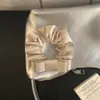 Goma para el pelo tipo lazo tridimensional de satén de doble capa estilo coreano para mujer, tacto de alta gama, suave y delicada con el cabello, cuerda elástica para coleta