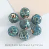 Contas de Cerâmica Retrô Bola de Cânhamo Furo Reto Contas Soltas Artesanais DIY Joias Pulseira Colar Material Acessórios Coloridos com Contas