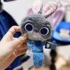 Bonito coelho policial lolita acessórios desenho animado bordado boneca adulta alfinete de cabelo feminino boneca broche