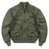 Jaqueta de trabalho masculina fina primavera e outono Nova tamanho plus size múltiplos bolsos uniforme de beisebol jaqueta de piloto masculina top 8908