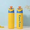 Nueva botella de agua deportiva para fitness al aire libre, taza térmica portátil, taza de doble uso de acero inoxidable al vacío de gran capacidad, transfronteriza