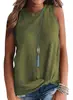 Nueva Camiseta sin Mangas Casual de Moda con Cuello Redondo y Dobladillo Retorcido de Amazon Transfronterizo Ebay, Disponible para Dropshipping