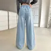 Jeans de Pierna Ancha de Otoño para Niñas de Comercio Exterior 2026 Ropa Nueva de Otoño para Niños Jeans Elegantes para Niños Medianos y Mayores con Lazo
