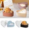 Longbo Silicona DIY Molde Taza para Vela Medio Corazón Resina Goteo de Goma Yeso Amor Maceta Almacenamiento Molde