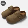 Sandálias Birkenstock Femininas de Verão para Exterior com Solado Macio Antiderrapante, Chinelos Planos Simples e Modernos com Biqueira Fechada, Calce Fácil, Casuais