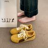 Zapatos de Mujer De Xun Nueva Colección Primavera y Otoño 2025 Tenis Blancos Versátiles Zapatos Casuales de Suela Plana Tenis Deportivos Casuales para Mujer