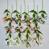 Nuevas Flores Artificiales para Boda y Decoración del Hogar, Pequeñas Orquídeas Iris Estilo Pintura al Óleo, Flores Falsas para Escaparates de Centros Comerciales y Arreglos de Paisajismo