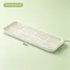 BNBSBandeja de Drenaje de Doble Capa para el Hogar de Plástico Rectangular Bandeja para Té Bandeja para Frutas Bandeja para Tazas de Agua Tazas de Té Bandeja de Drenaje