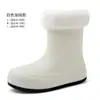 Botas de lluvia de media caña de moda para mujer, botas de lluvia antideslizantes de PVC con borde cruzado, zapatos de agua para mujer, nuevos zapatos de goma, botas de agua, chanclos de cocina