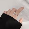 Anillo de Plata S925 Nalan Dulce y Fresco Simple Perla Ligera Cubo de Azúcar Cuerda Elástica Joyería de Mano Linda J9141