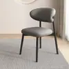 Silla de Comedor Minimalista Moderna Nórdica de Madera Maciza Silla para Hogar Restaurante Hotel Silla con Respaldo Suave Cómoda Lujo Ligero Silla de Cuerno de Carnero