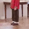 Calça Jerry para bebês e meninas, nova coleção outono 2026, forrada com fleece, para meninas pequenas e bebês, roupa grossa de outono, calça casual para crianças