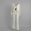 Conjunto de Pijama Jacquard Três Peças Manga Longa Calça Longa Roupa Íntima Cardigan Transfronteiriço Europeu e Americano Outono 2025 Comércio Exterior Roupa de Casa