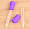 Gotero de Silicona de Grado Alimenticio en Stock para Alimentación de Bebés, Bebedero para Mascotas Anti-Asfixia, Dispositivo de Succión de Residuos para Acuario, Tubos de Ensayo con Punta de Goma al por Mayor