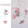 Liga de Zinco Fofa Desenho Animado Joias para Nail Art Cor Popular da Internet Tinta Spray Urso Coelho Rosa Decoração de Nail Art Acessórios