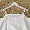 En stock Vestido Blanco de Verano Holgado Base Media Longitud Correa Interior Vise Vestido