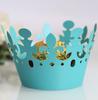 Venta al por mayor de Zhejiang, decoración de bodas, pastel rojo, pastel de encaje, vaso de papel con borde hueco, vaso de papel para muffins para hornear