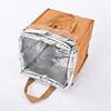 Bolsa Satchel de Papel Kraft Retrô Bolsa Térmica de Papel Dupont Personalizada Bolsa de Almoço de Grande Capacidade Bolsa para Lancheira de Piquenique ao Ar Livre