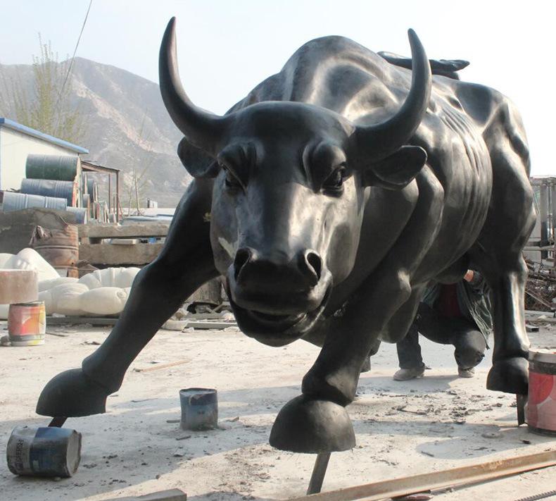玻璃钢牛 斗牛 树脂摆件