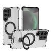 Funda protectora con soporte resistente a caídas para Samsung S25, funda con anillo de rejilla para Samsung S25ULTRA