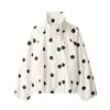 Chaqueta Bomber de Lunares Grandes para Mujer Verano 2026, Abrigo Corto Retro Americano, Chaqueta Delgada de Verano para Mujer