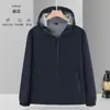 Chaqueta Compuesta de Tres Capas de Alta Calidad, Ropa de Trabajo Personalizada, Chaqueta Delgada de Manga Larga, Ropa de Trabajo Impermeable para Exteriores con Logotipo Impreso