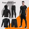 Conjunto esportivo masculino outono e inverno comércio exterior transfronteiriço Sudeste Asiático fitness corrida ao ar livre justo conjunto de cinco peças para treinamento
