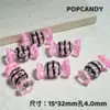 Acrílico com Contas Furo Reto Doce Doce Ins Corrente para Celular Pendente para Carro Joia DIY Colorido Pintado à Mão Japonês e Coreano Brilhante
