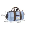 Nova bolsa de praia portátil, bolsa de armazenamento de roupas de viagem de grande capacidade, nécessaire de malha portátil para natação e férias