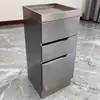 Carrinho de Ferramentas de Barbeiro em Aço Inoxidável Armário de Armazenamento Móvel com Gavetas Múltiplas Armário de Ferramentas para Salão de Cabeleireiro Carrinho Móvel Multifuncional