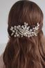 Faixa de Cabelo com Strass para Noiva Transfronteiriça Headwear Pente de Cabelo com Pérolas Feito à Mão Acessórios Acessórios de Cabelo para Vestido de Banquete Maquiagem